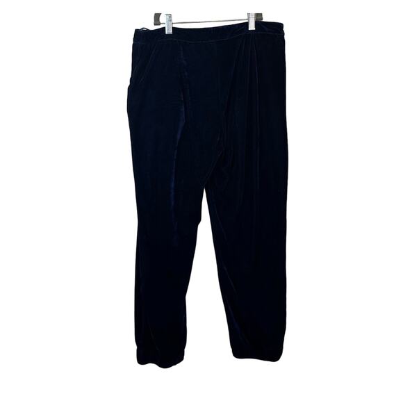 Sabine Blue Velvet Jogger Pants sz L - Picture 5 of 10